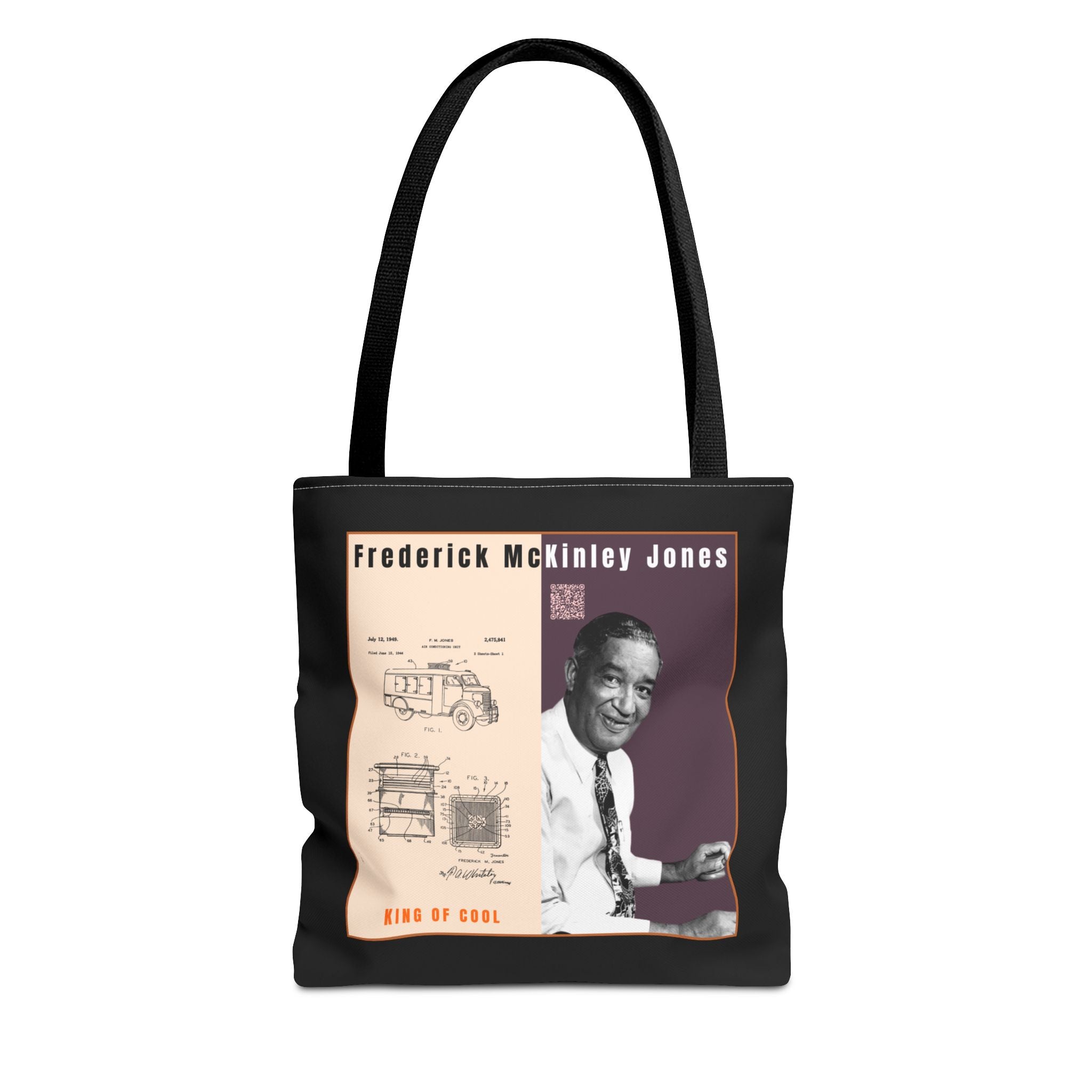 Frederick McKinley Jones, Historical Portrait Tote Bag (Black)