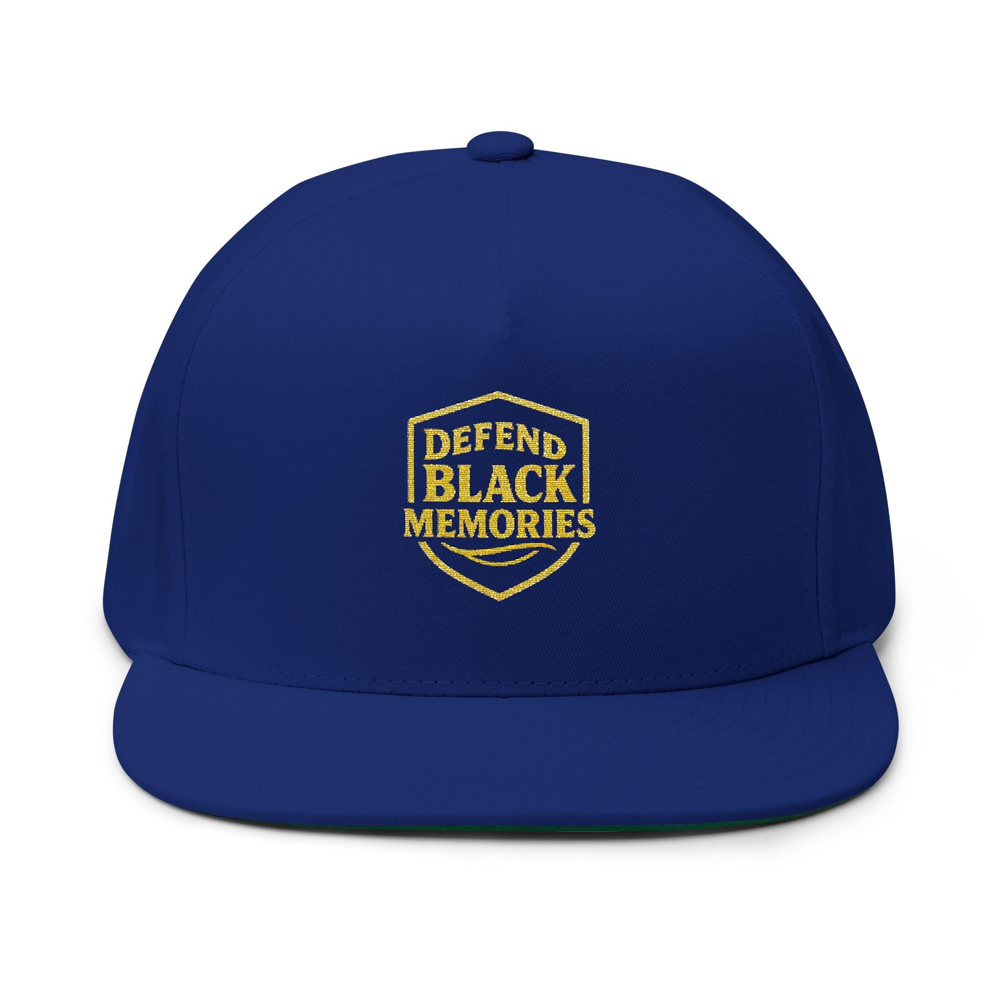Defend Black Memories Flat Bill Cap (Embroidery)