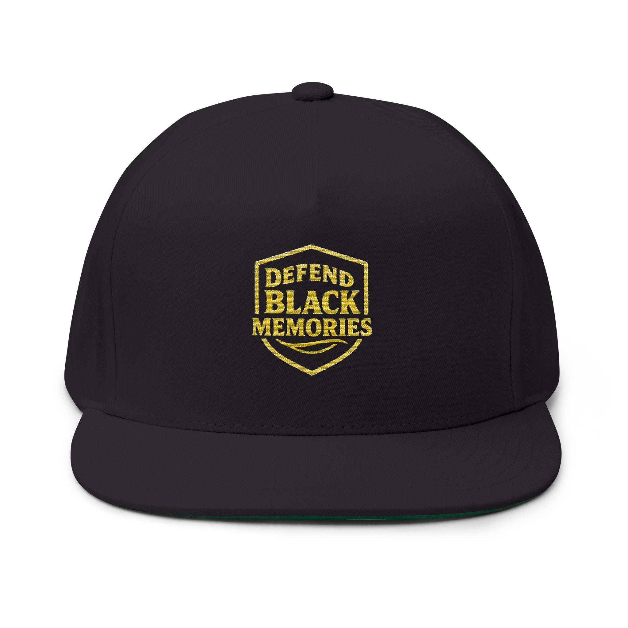 Defend Black Memories Flat Bill Cap (Embroidery)