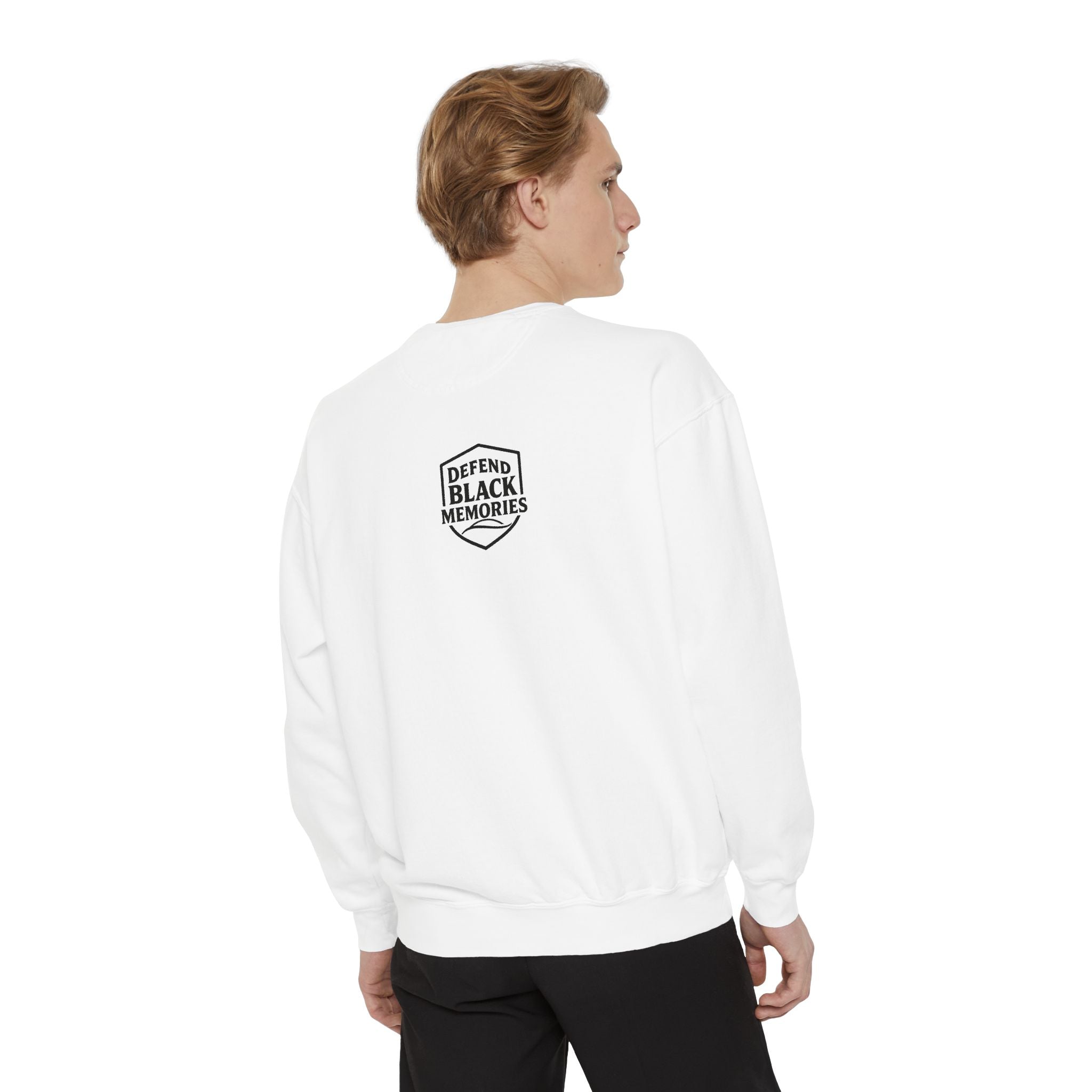 Defend Black Memories: Lewis Latimer Unisex Garment-Dyed Sweatshirt