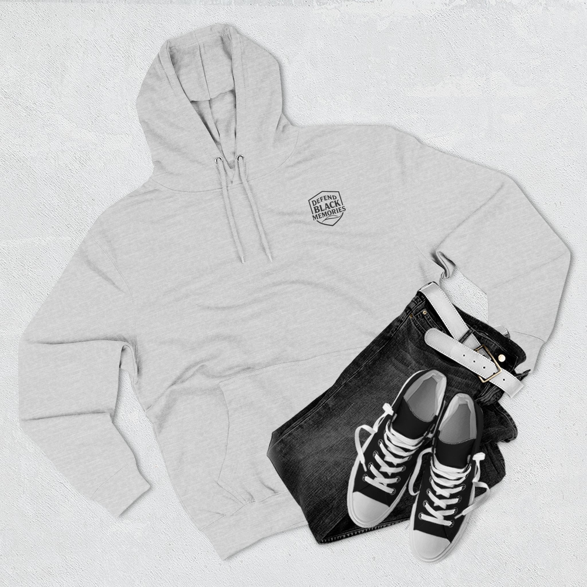 Defend Black Memories: Lewis H. Latimer Three-panel Historical Black Portrait Hoodie