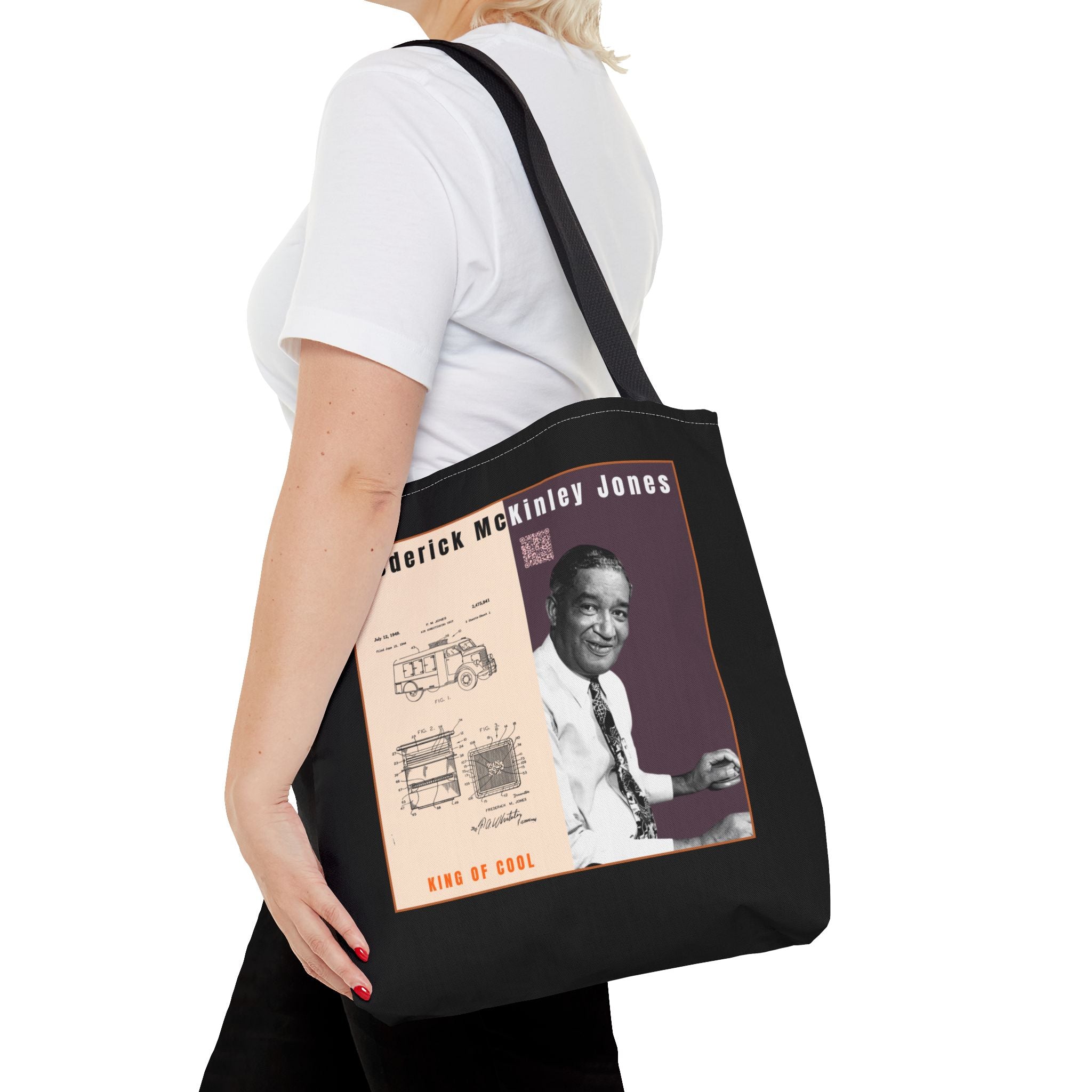 Frederick McKinley Jones, Historical Portrait Tote Bag (Black)