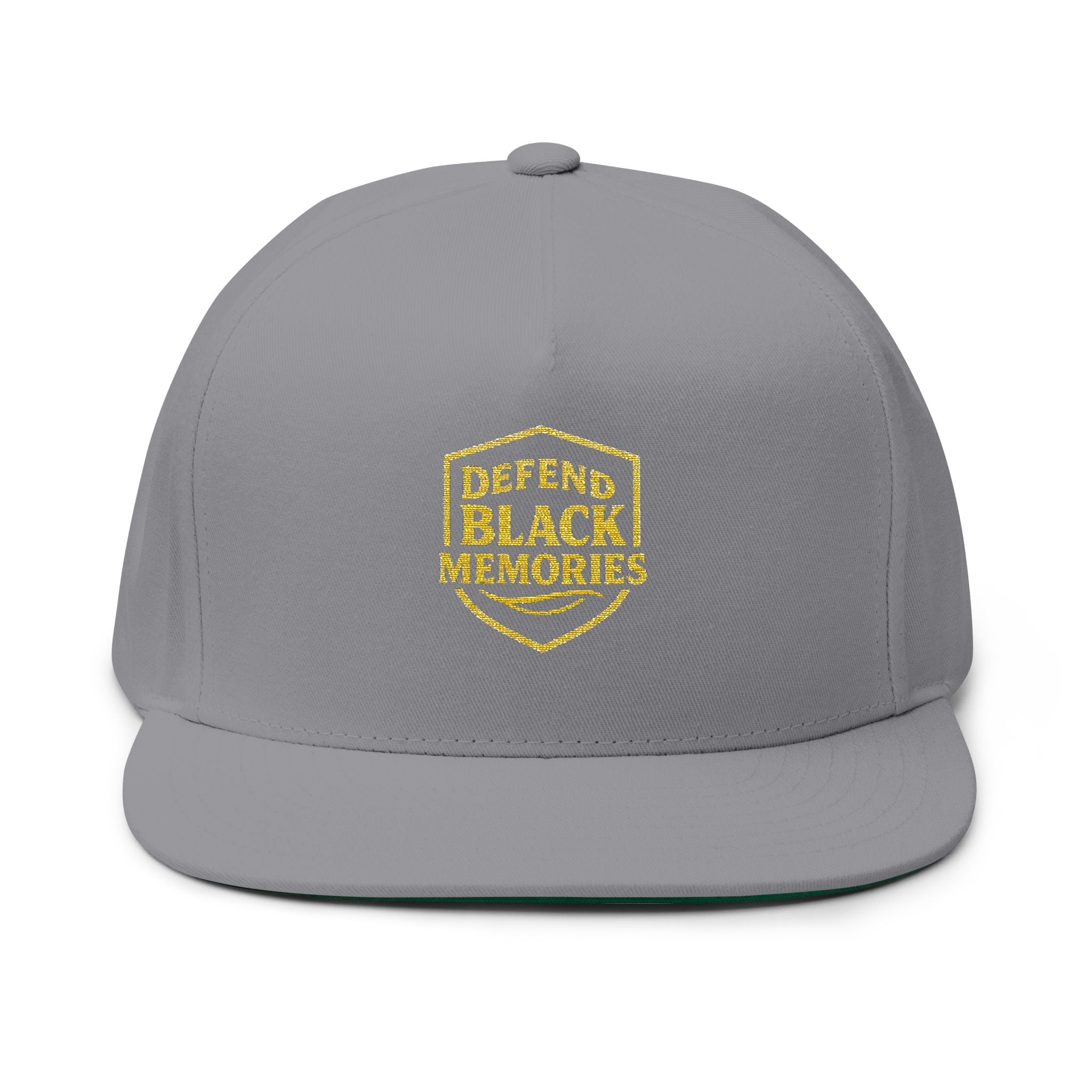 Defend Black Memories Flat Bill Cap (Embroidery)