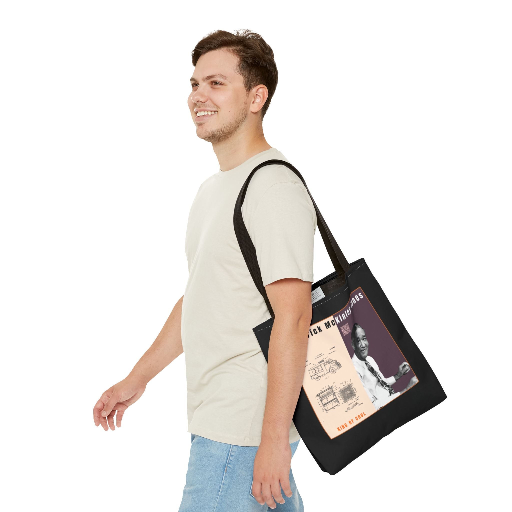 Frederick McKinley Jones, Historical Portrait Tote Bag (Black)