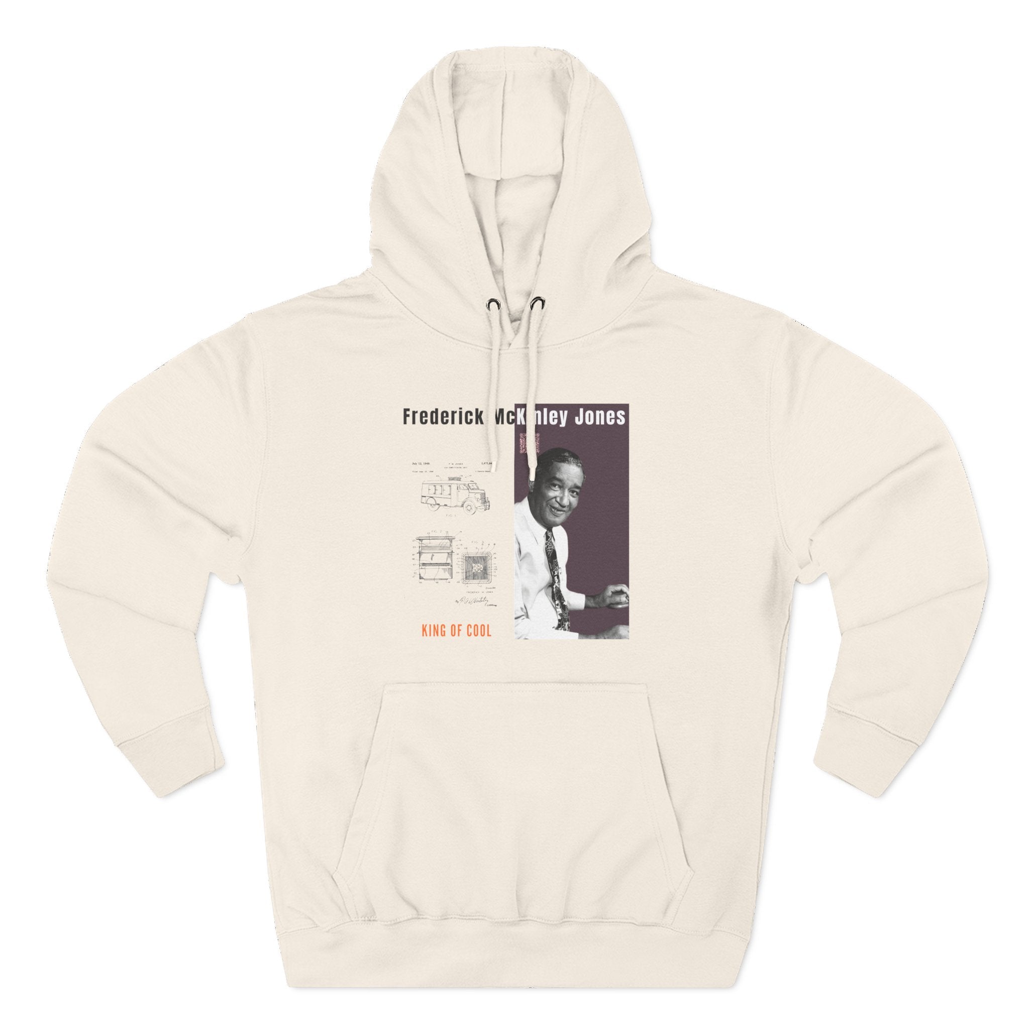 Frederick McKinley Jones, Unisex, Three-panel Historical Portrait Hoodie