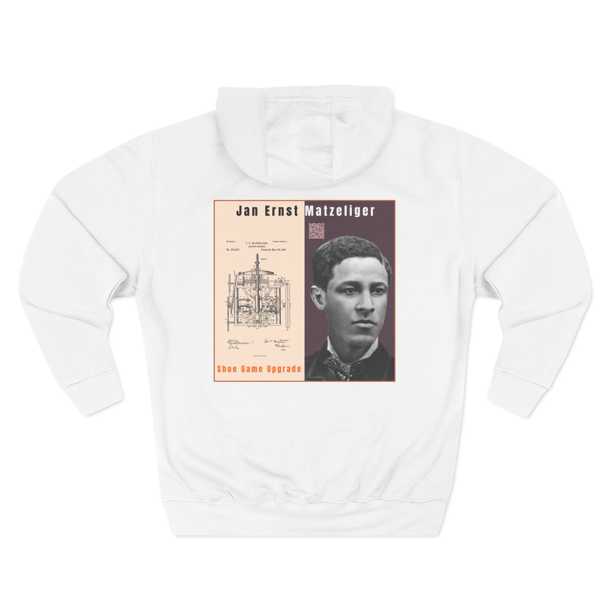 Defend Black Memories: Jan E. Matzeliger Three-Panel Historic Black Portrait Hoodie