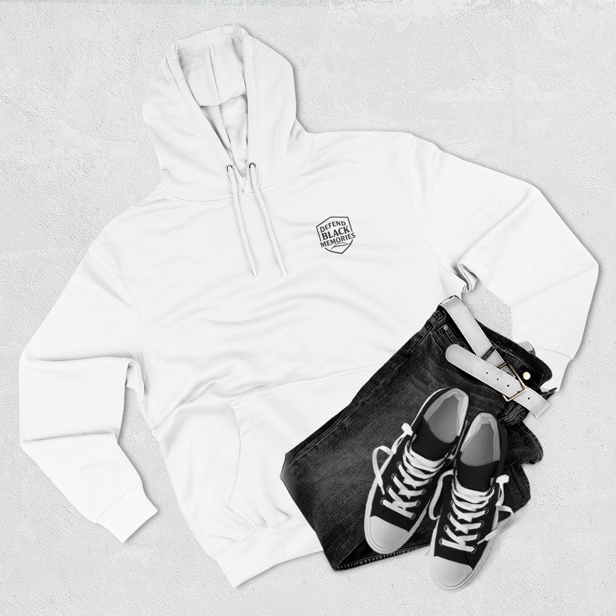 Defend Black Memories: Jan E. Matzeliger Three-Panel Historic Black Portrait Hoodie