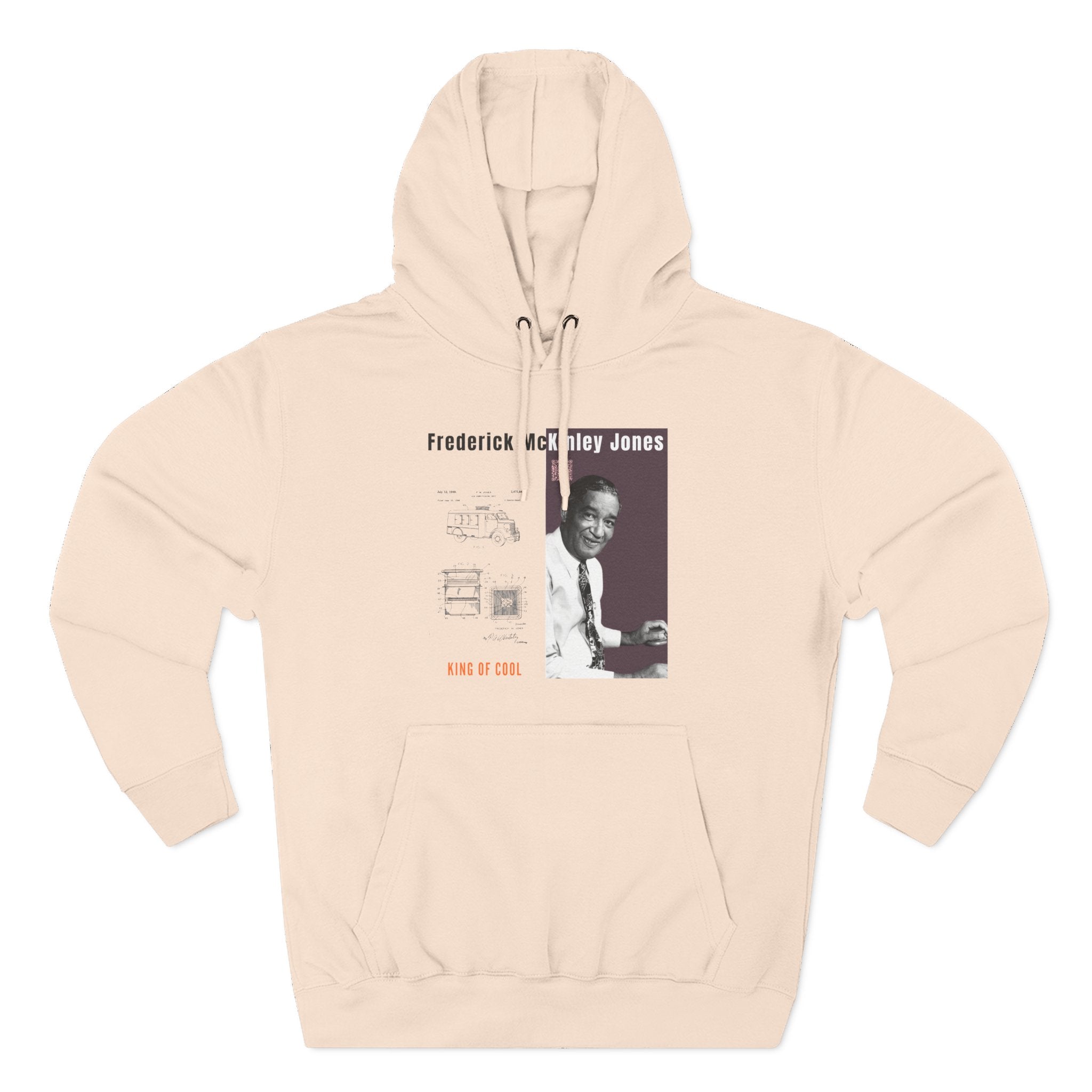 Frederick McKinley Jones, Unisex, Three-panel Historical Portrait Hoodie